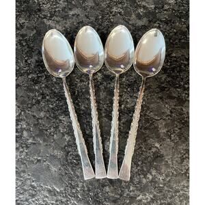 4 International Silver Co Deepsilver Silverplate 1971 Camille Oval Soup Spoons
